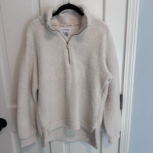 Calvin Klein Sherpa Fleece Half-Zip Pullover sz L